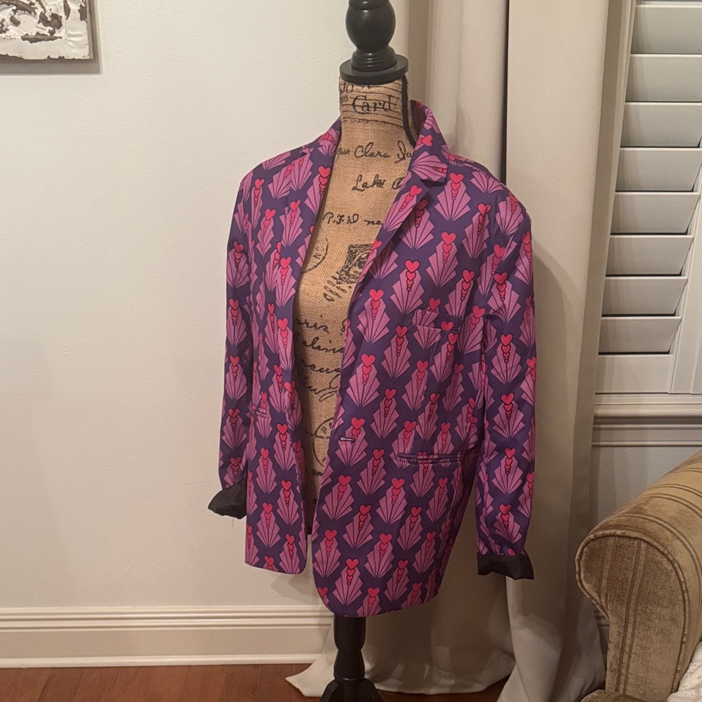 Purple and Pink Heart Valentine’s Day Women's Blazer M